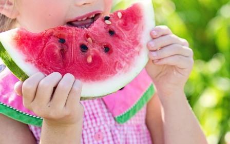 Watermelon, healthy kids
