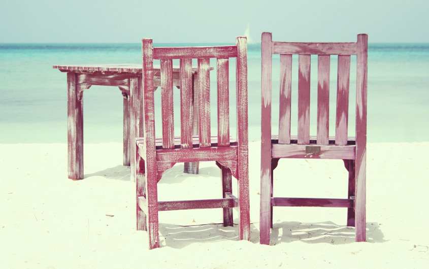Table, Chairs, Dream, Ocean, Relaxation